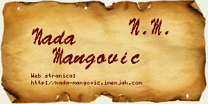 Nada Mangović vizit kartica